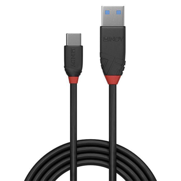 Lindy Cable USB 3.2 Tipo A a C Black Line 0.5m, 10Gbps, Contactos Chapados en Oro, Reversible, Blindaje Triple 1