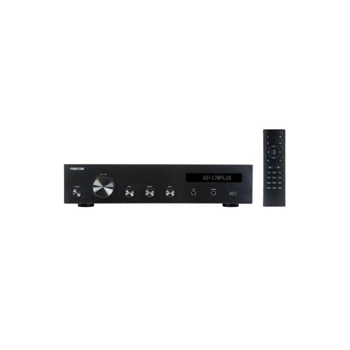 Fonestar AS-170PLUS Amplificador estéreo Hi-Fi 80+80W RMS, Bluetooth, USB, Radio FM, Salidas A/B, Control Graves/Agudos Fonestar AS-170PLUS Amplificador estéreo Hi-Fi 80+80W RMS, Bluetooth, USB, Radio FM, Salidas A/B, Control Graves/Agudos