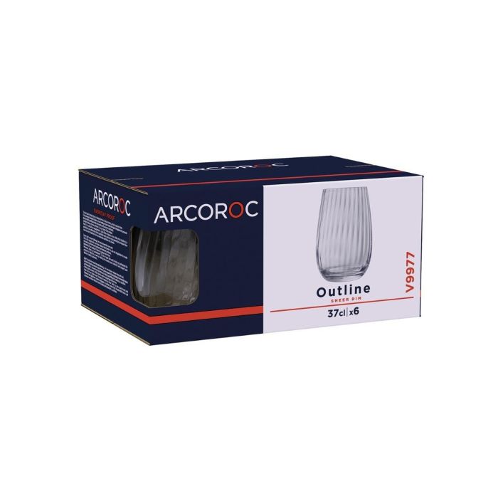 Caja 6 Vasos Altos Vidrio Outline Arcoroc 37 cL 4