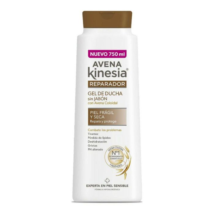 Avena Kinesia Reparador Gel de Ducha sin Jabón para Piel Frágil y Seca, Hipoalergénico con Avena Coloidal y Panthenol 750 ml Avena Kinesia Reparador Gel de Ducha sin Jabón para Piel Frágil y Seca, Hipoalergénico con Avena Coloidal y Panthenol 750 ml