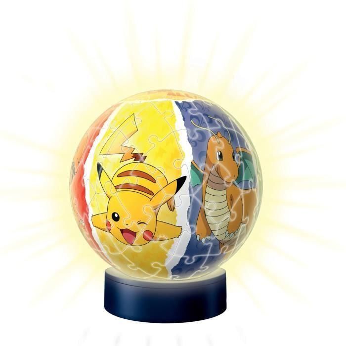 Ravensburger Rompecabezas 3D Pokémon Bola 72 Piezas - Puzle Iluminado con Base de Lámpara - Montaje Sencillo sin Pegamento, Edad 6+ 1 Ravensburger Rompecabezas 3D Pokémon Bola 72 Piezas - Puzle Iluminado con Base de Lámpara - Montaje Sencillo sin Pegamento, Edad 6+ 1