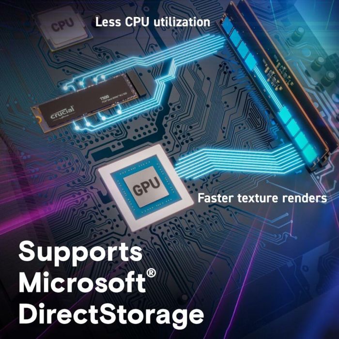 Crucial CT4000T500SSD3 T500 Disco Duro SSD Interno 4TB NVMe PCIe Gen 4x4 M.2 2280 7000MB/s 6900MB/s 7