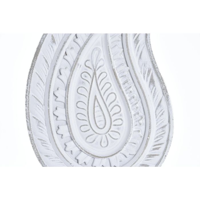 DKD Home Decor Set de 4 Piezas Decoración Árabe Blanca en MDF, con Detalle Pasley, Medidas 27 x 13 x 6 cm 1 DKD Home Decor Set de 4 Piezas Decoración Árabe Blanca en MDF, con Detalle Pasley, Medidas 27 x 13 x 6 cm 1