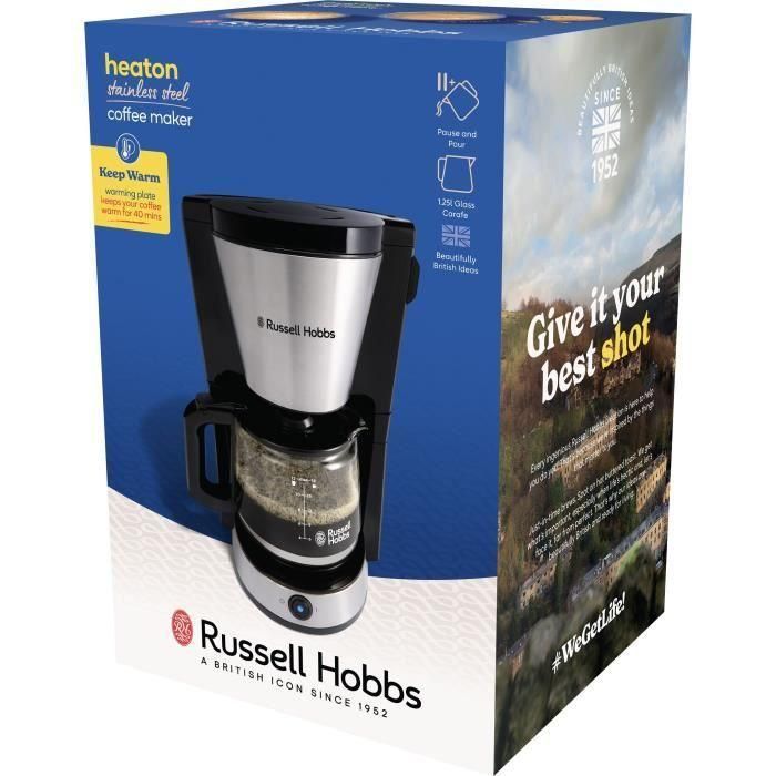 Russell Hobbs RUS5038061163834 Cafetera Heaton 1,25 L Negra Acero Inoxidable 5