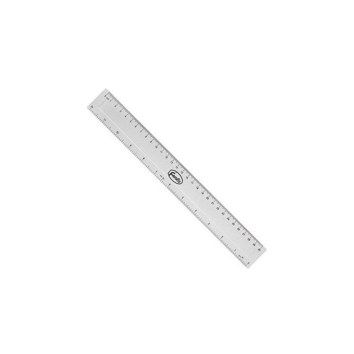 Regla Forofis Plastico 30 Cm Transparente 25 unidades