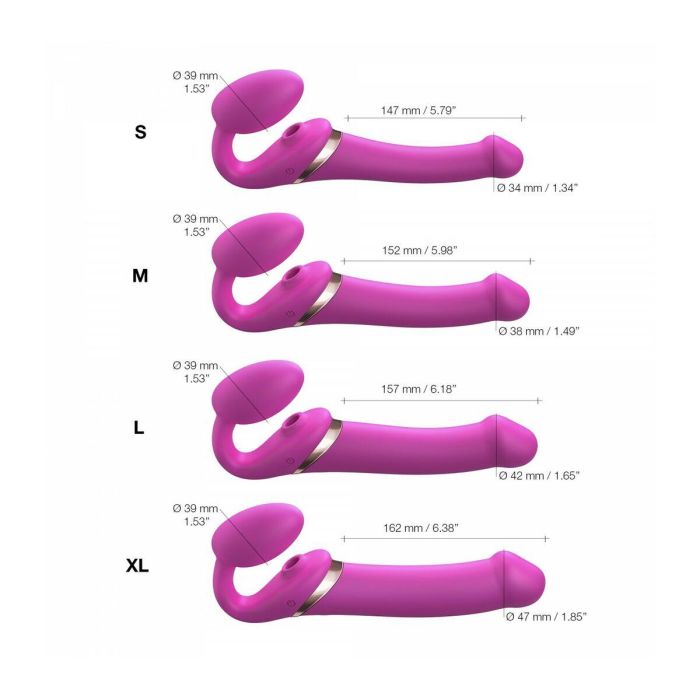Vibrador Strap-on-me 6017449 Rosa L 1 Vibrador Strap-on-me 6017449 Rosa L 1