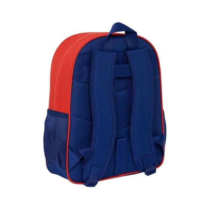 Mochila Escolar Atlético Madrid Azul Rojo 32 X 38 X 12 cm