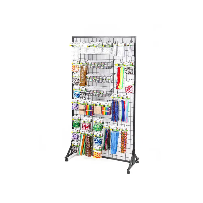 Liderpapel Expositor Metálico para Manualidades con 373 Unidades Surtidas, 40 Ganchos y 3 Bandejas 2
