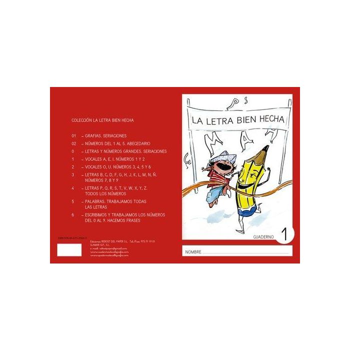 Cuaderno Rebost (Cas.) La Letra Bien Hecha Mayusculas Nº 1 (Set de 5)