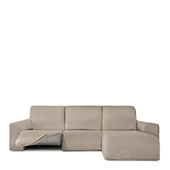 Funda para chaise longue de brazo corto derecho Eysa ROC Marrón claro 120 x 120 x 360 cm 1