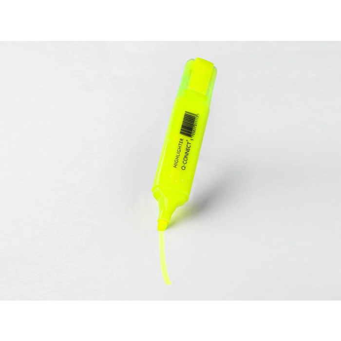 Q-connect Rotulador Fluorescente Amarillo Punta Biselada Trazo 1-5 mm 6