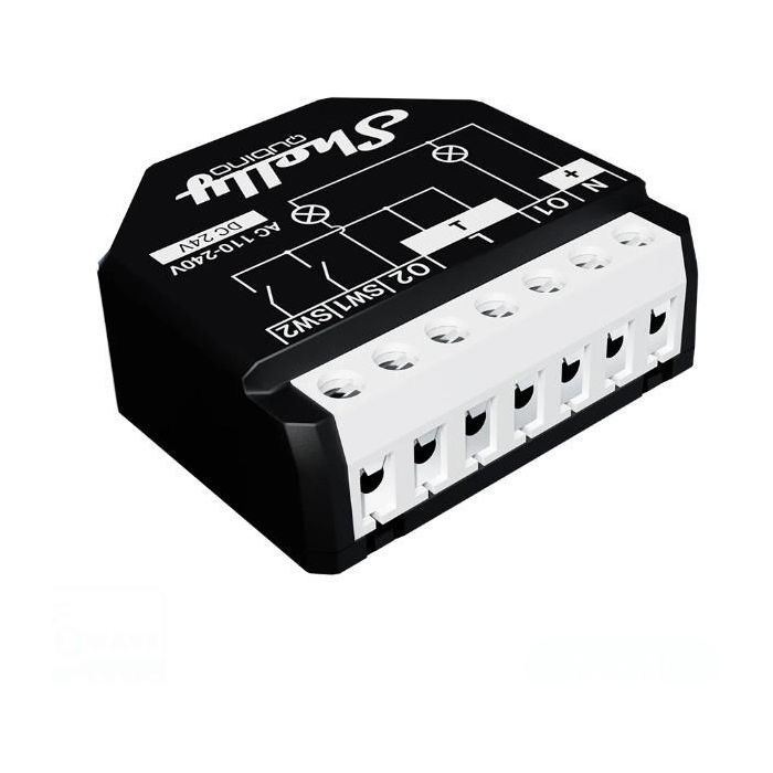 Shelly Wave 2PM Relais max. 16A 2 Canales Unterputz con Función de Medición 1