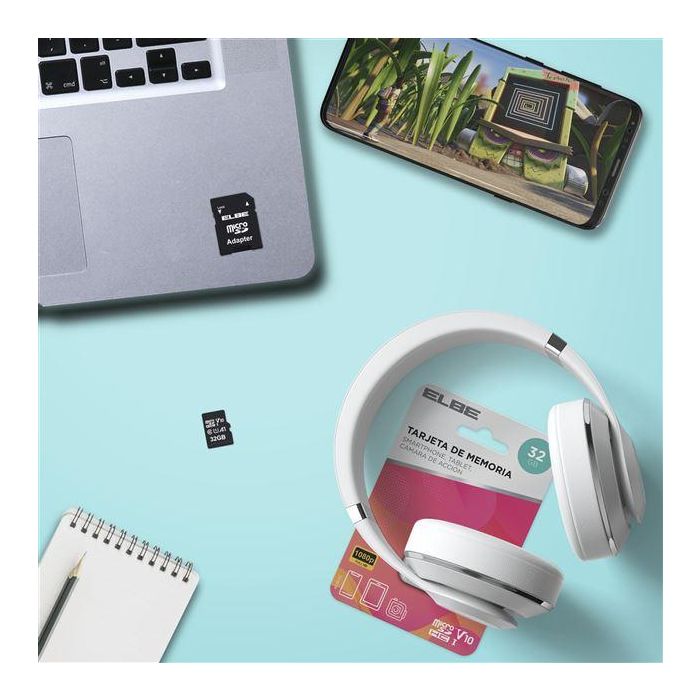 Elbe Tarjeta Micro SD 32GB MSD-1032 UHS-I U1 Full HD 6