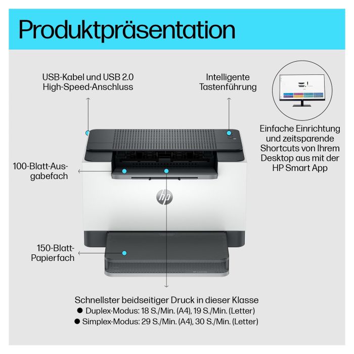 HP Impresora Láser Monocromo LaserJet M209d Dúplex Blanca 8J9L0F 5
