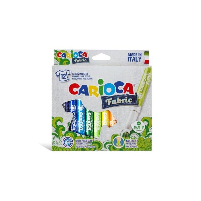 Marcador Textil Carioca Cromatex Estuche De 12