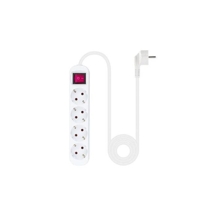 Nanocable 10.37.0004 Regleta con Interruptor, 4 Tomas de Corriente, Cable 1.4m, Protección Infantil, Toma de Tierra, 3680W, Blanca 1 Nanocable 10.37.0004 Regleta con Interruptor, 4 Tomas de Corriente, Cable 1.4m, Protección Infantil, Toma de Tierra, 3680W, Blanca 1