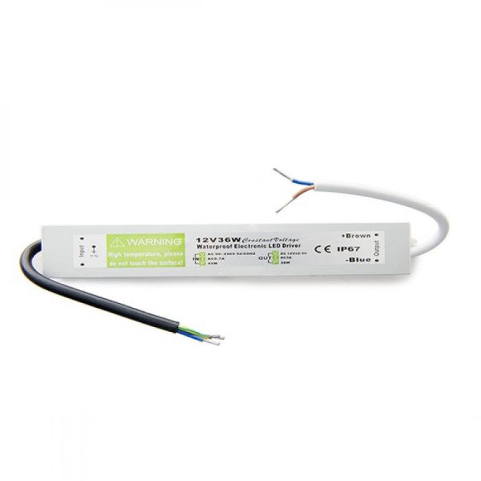 Transformador -  Fuente de Alimentación AC/DC -  Convertidor AC/DC 230 VAC/12VDC -  30W IP67  [NK-TR-12VDC-30E-IP] 1