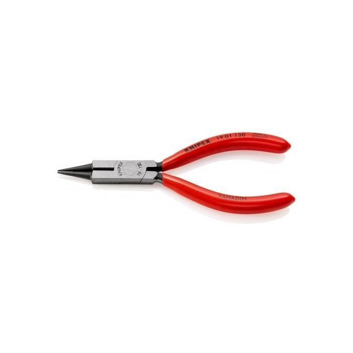 Knipex 19 01 130 Alicates para Anillos de Seguridad de 2mm, Acero Cromo Vanadio, Dieléctrico, Mango de Plástico Rojo