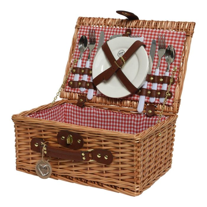 Cesta de picnic completa especial parejas 26x38x18cm 803287