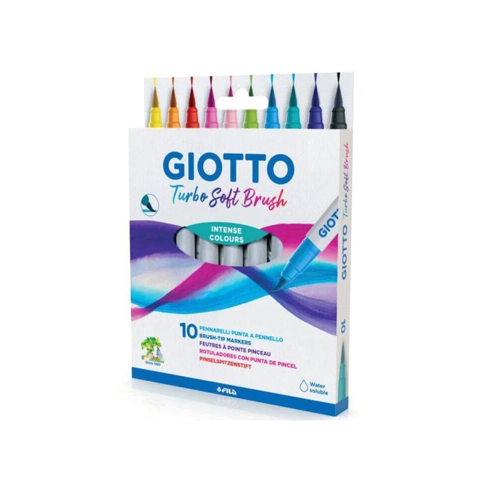 Giotto Rotuladores Turbo Soft Brush Punta Pincel C-Surtidos Estuche 10 Ud 2