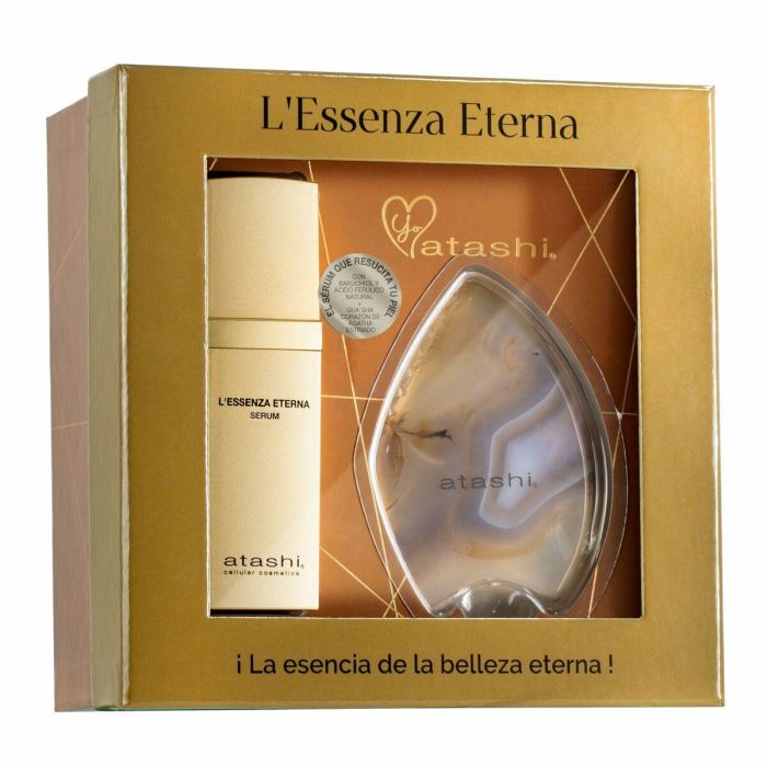 Atashi Sérum Antiedad L'Essenza Eterna Bakuchiol Ácido Ferúlico. Estuche Set 2 pz: Sérum 30ml + Gua Sha. Reduce Arrugas, Hidrata, Protege Atashi Sérum Antiedad L'Essenza Eterna Bakuchiol Ácido Ferúlico. Estuche Set 2 pz: Sérum 30ml + Gua Sha. Reduce Arrugas, Hidrata, Protege