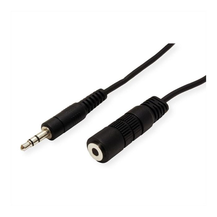 ROLINE 11.09.4353 Cable 3.5mm Macho a Hembra, 3 metros, Negro 1 ROLINE 11.09.4353 Cable 3.5mm Macho a Hembra, 3 metros, Negro 1