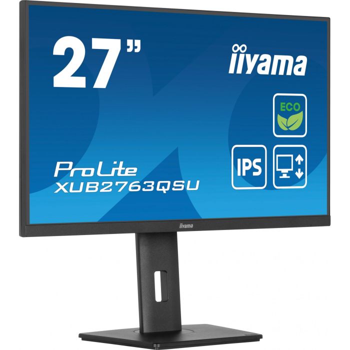 iiyama XUB2763QSU-B1 Monitor 27" QHD IPS 2560x1440 100Hz 2ms con HDMI DP USB y Altavoces Negro 11