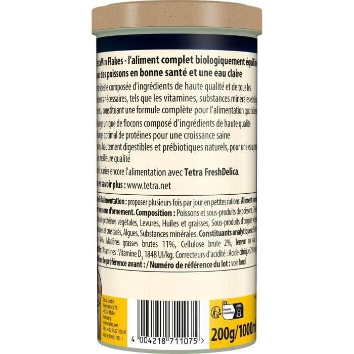 TetraMin Flakes - TETRA - Alimento completo para peces tropicales - 1 L 1 TetraMin Flakes - TETRA - Alimento completo para peces tropicales - 1 L 1