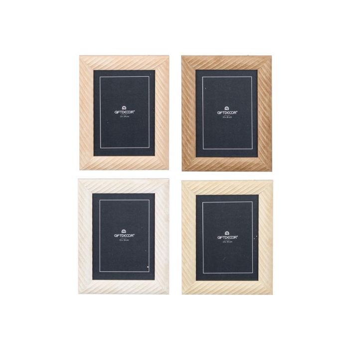 Portafotos Ondas 13x18 cm Madera MDF y Vidrio - Giftdecor (24 Unidades) 1 Portafotos Ondas 13x18 cm Madera MDF y Vidrio - Giftdecor (24 Unidades) 1