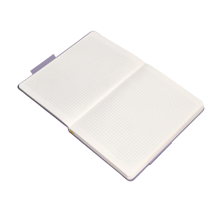 Antartik Cuaderno A5 Tapa Dura Hojas Cuadriculadas Morado y Amarillo 100 Hojas 80gr FSC 8