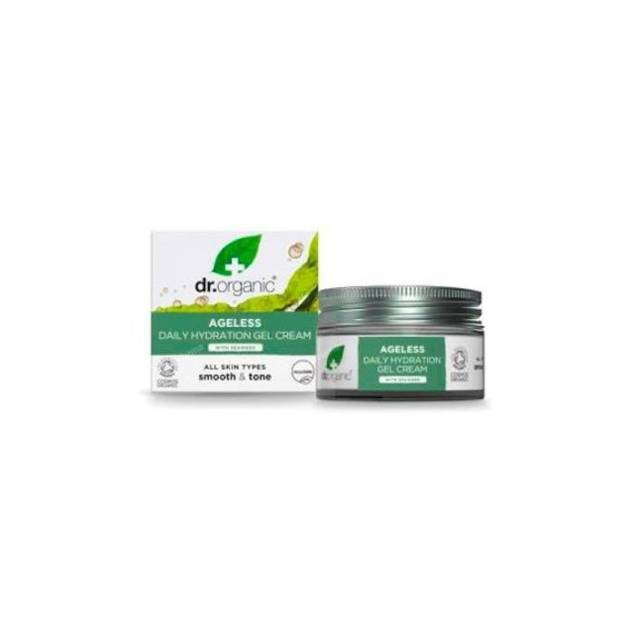 DR. ORGANIC Crema de Día Siempre Joven con Algas Marinas en Gel 50ml para Hidratación y Tez Suave