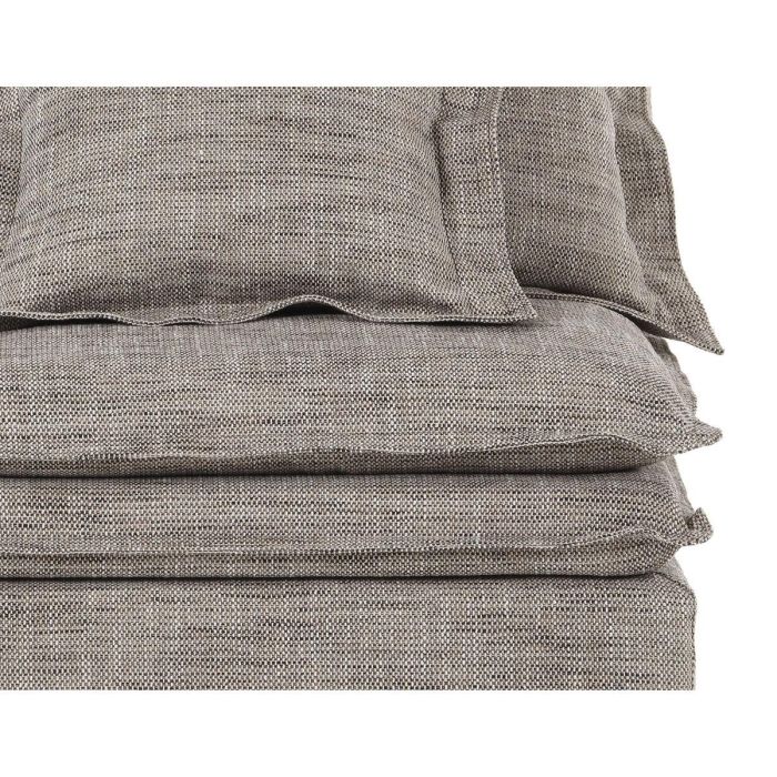 DKD Home Decor 2c24 Módulo Central Sofá Horeca Poliéster Marrón Claro 120 x 95 x 102 cm con 3 Cojines 3