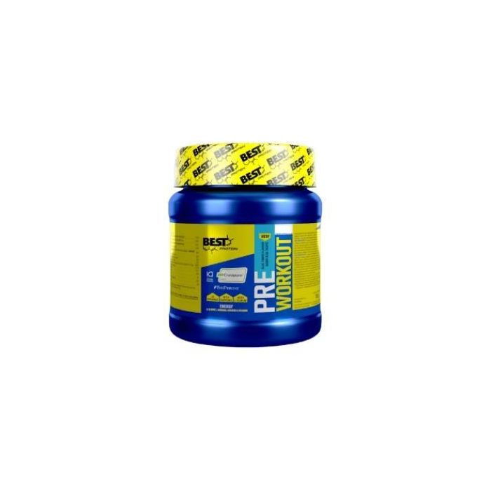 BEST PROTEIN Pre Workout Lima-Limón 300g con Cafeína, Creatina Creapure, BCAA y Vitaminas para Energía y Rendimiento Intenso