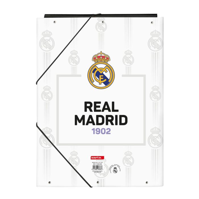 Carpeta Real Madrid C.F. Negro Blanco A4 (26 x 33.5 x 2.5 cm) 1