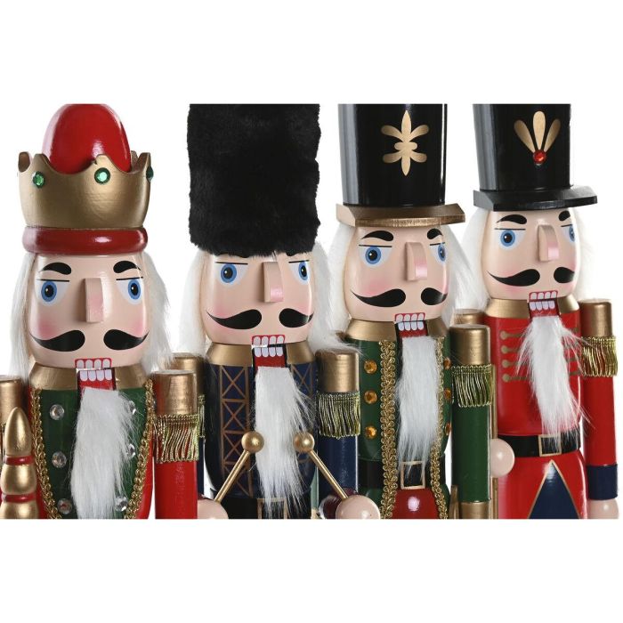 DKD Home Decor Figura Navidad Tradicional Multicolor Madera 60 cm Alto 4 Unidades Surtidas 3