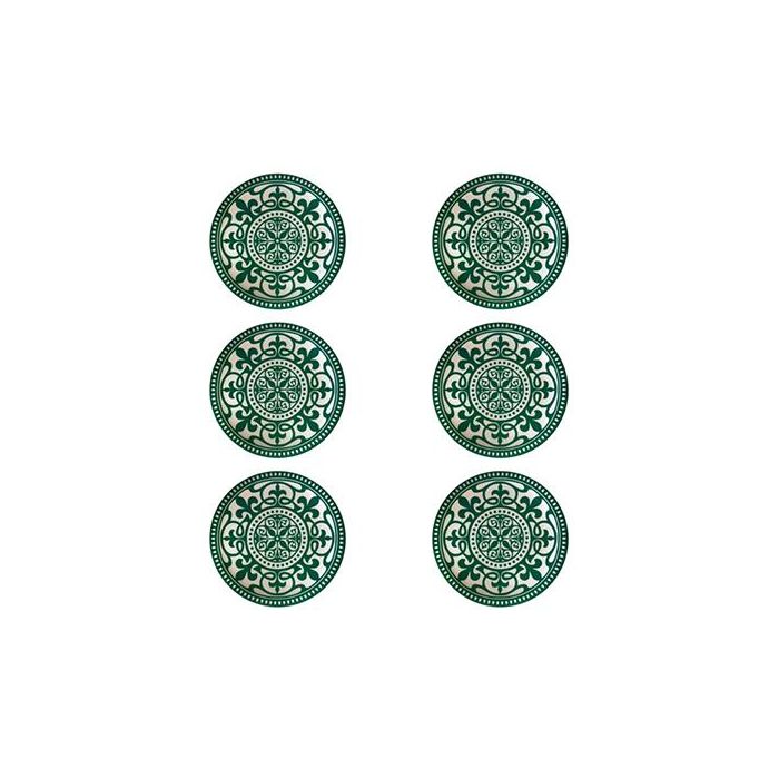 Patios Plato Llano Verde 26 Cm (6 Unidades) 2 Patios Plato Llano Verde 26 Cm (6 Unidades) 2