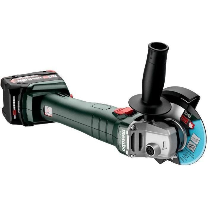 Juego de amoladora angular a batería - METABO - W 18 L 9-125 Quick - 18 V - MetaBOX 165 L 1 Juego de amoladora angular a batería - METABO - W 18 L 9-125 Quick - 18 V - MetaBOX 165 L 1