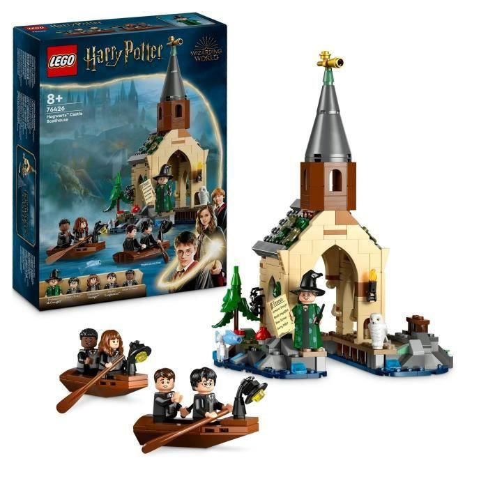 LEGO 76426 Harry Potter Cobertizo Castillo Hogwarts: La Piedra Filosofal - Set de Construcción con 7 Minifiguras y Botes LEGO 76426 Harry Potter Cobertizo Castillo Hogwarts: La Piedra Filosofal - Set de Construcción con 7 Minifiguras y Botes