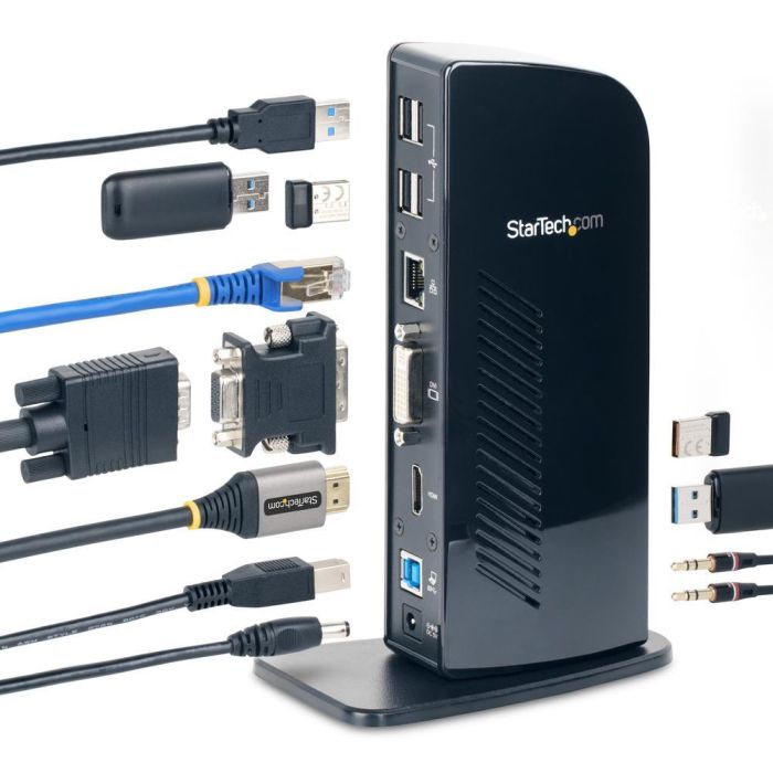 Hub USB Startech USB3SDOCKHD Negro 20 W 5 Hub USB Startech USB3SDOCKHD Negro 20 W 5