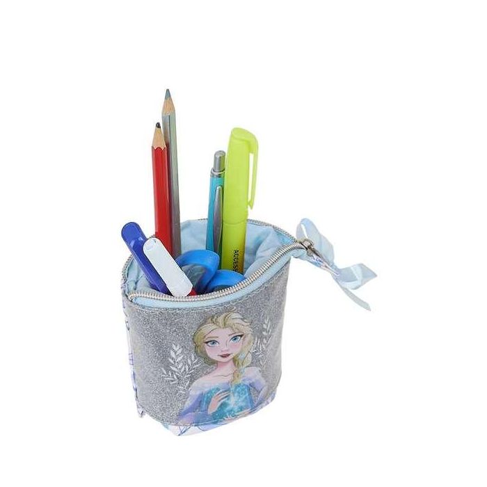 Estuche Escolar Frozen Memories Azul Blanco 8 x 19 x 6 cm 11