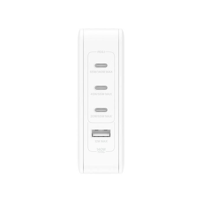 Belkin WCH014BTWH Cargador de Pared USB-C BoostCharge Pro 140W GaN Carga Rápida 3 Puertos USB-C 1 Puerto USB-A Blanco 2 Belkin WCH014BTWH Cargador de Pared USB-C BoostCharge Pro 140W GaN Carga Rápida 3 Puertos USB-C 1 Puerto USB-A Blanco 2