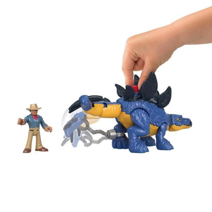 FISHER - PRICE IMAGINEXT - Jurassic World - Stegosaurus And Character - Figura de acción de 1.ª edad - 3 años y más 3