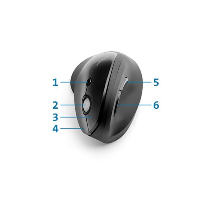 Kensington Ratón Vertical Inalámbrico Pro Fit K75501EU Negro Ergonómico para Mano Derecha con Receptor USB 14