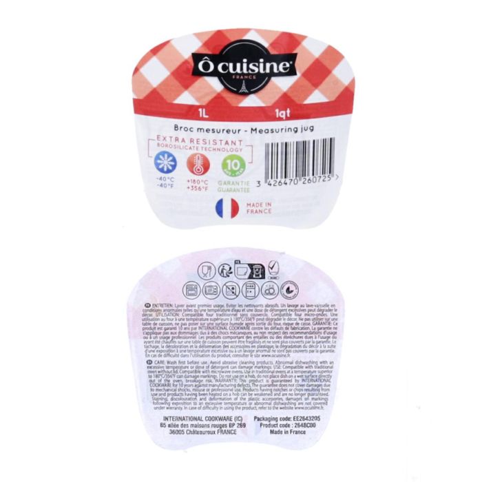 Jarra Medidora Boro Ocuisine Vidrio Ô Cuisine 1 L