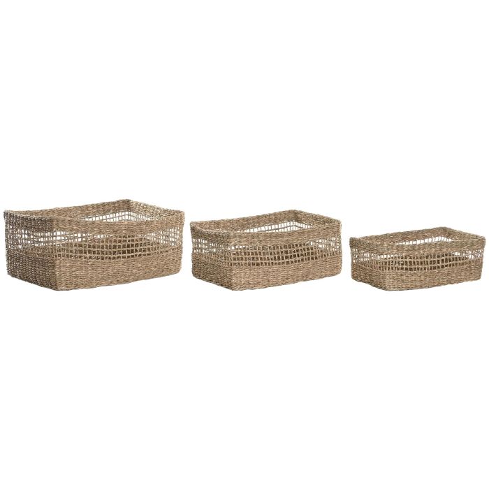 Cesta Tropical DKD Home Decor Natural 30 x 19 x 45 cm Set de 3 (2 Unidades) 0 Cesta Tropical DKD Home Decor Natural 30 x 19 x 45 cm Set de 3 (2 Unidades) 0