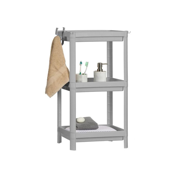 Berilo Estanteria Plastico Gris 3 Baldas 70.5 cm (Set de 8) Berilo Estanteria Plastico Gris 3 Baldas 70.5 cm (Set de 8)