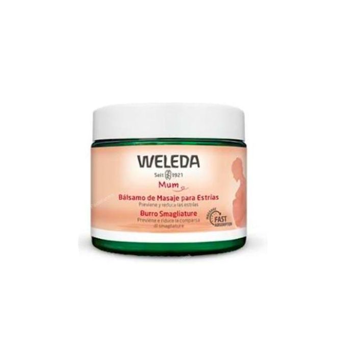WELEDA Bálsamo de Masaje para Estrías 150 ml – Elasticidad Piel Embarazo y Lactancia