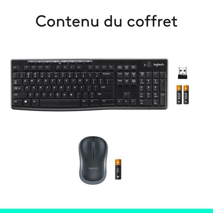 Logitech Teclado y Mouse Inalámbricos Mk270, Alcance 10m, Duración Batería 36/12 Meses, 8 Teclas Acceso Directo 14 Logitech Teclado y Mouse Inalámbricos Mk270, Alcance 10m, Duración Batería 36/12 Meses, 8 Teclas Acceso Directo 14