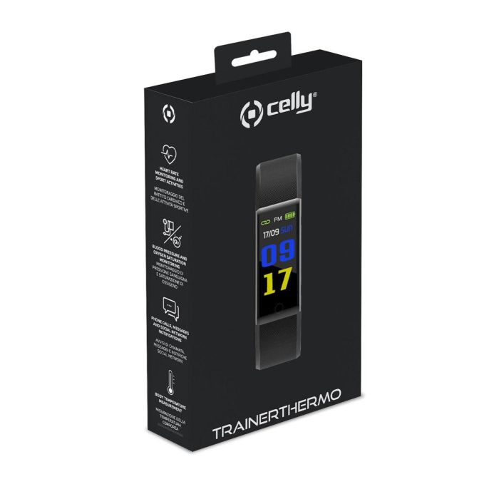 Pulsera de Actividad Celly TRAINERTHERMOBK 1 Pulsera de Actividad Celly TRAINERTHERMOBK 1