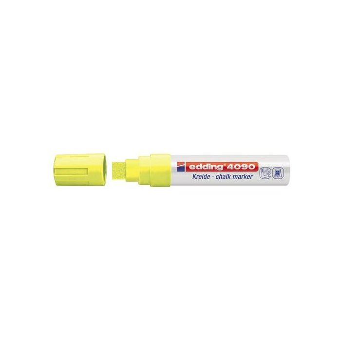Marcador Tiza Liquida Edding 4090 Biselado Amarillo Neon (Set de 5) Marcador Tiza Liquida Edding 4090 Biselado Amarillo Neon (Set de 5)